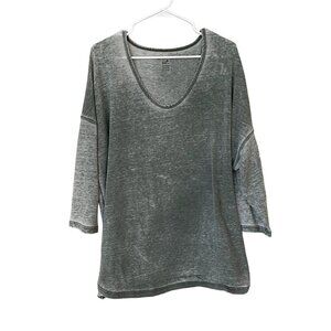 Central Park green oversized 3/4 sleeve top classic sweater comfort